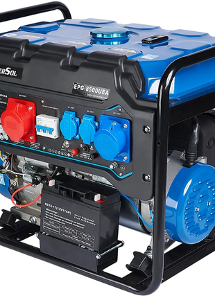 Генератор бензиновый enersol epg-8500uea 8 квт 220в/380в автомат