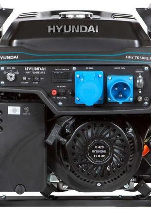 Бензиновый генератор hyundai hhy 9050fe ats, макс. 6,5 квт, автом