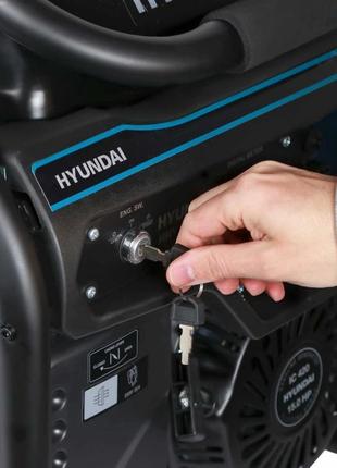 Бензиновый генератор hyundai hhy 7050fe, макс. 5,5 квт, э/старт4 фото