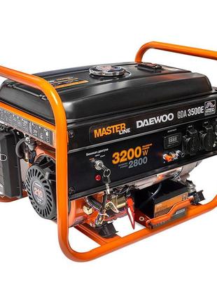 Бензиновый генератор daewoo gda 3500e, 2,8 квт, электростарт