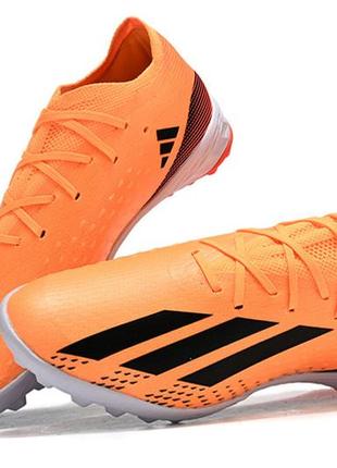 Сороконіжки adidas x speedportal.1 tf адідас спідпортал помаранчеві футбольні стоноги унісекс багатошиповки помаранчевого кольору4 фото