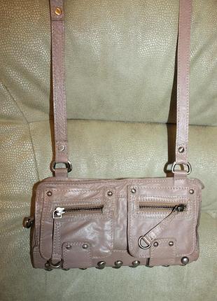 Сумка через плечо из натуральной кожи