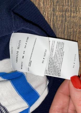 Трикотажний топ жилетка в смужку футболка майка armani jeans вязаный топ жилет3 фото