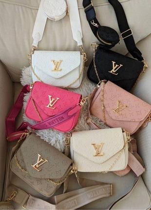 Сумка louis vuitton 2в1 стегана