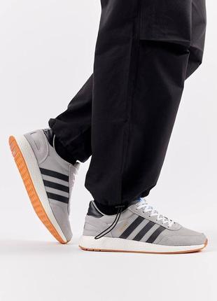 Мужские кроссовки в стиле adidas originals iniki адидас / демисезонные / весенние, летние, осенние / обувь / замша, текстиль / белые, черные, серые