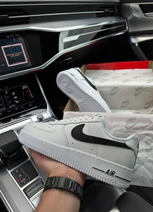 Мужские кроссовки в стиле nike air force 1 «407 low найк форсы / демисезонные / весенние, летние, осенние / базовые кроссовки / обувь / кожа / белые, черные