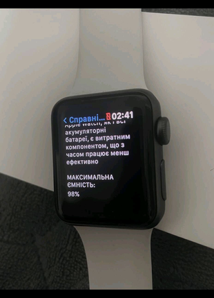 Apple watch series 3,38 mm. space gray ідеал.