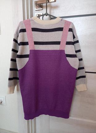 Крутое теплое платье платье туника с длинным рукавом из куроми kuromi для девочки 5-6 лет