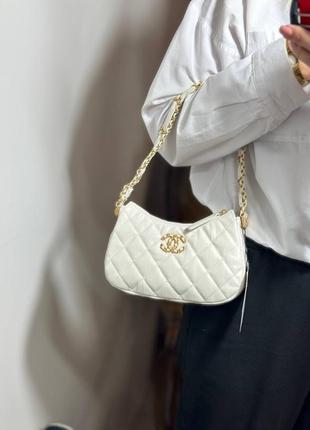 Сумка клатч женская кожаная белая  молочная люкс