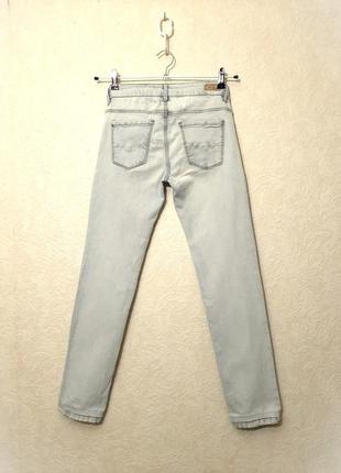 Pull&bear блакитні джинси слим "рвані дірки" котон середньої щільності жіночі 38 44-466 фото