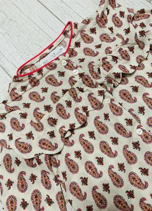 Брендова стильна легенька яскрава блуза-сорочка zara на дівчинку5 фото