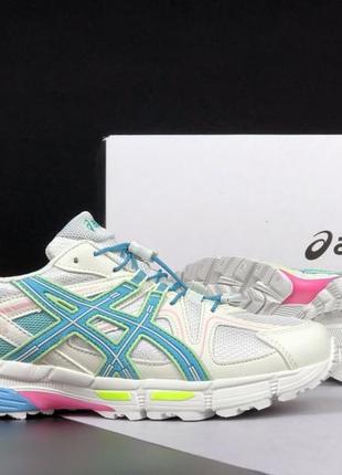 Легендарні жіночі кросівки asics gel kahana 8 white blue на кожен день3 фото