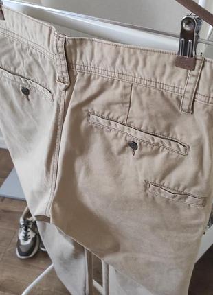Бежеві котонові джинси брюки чоловічі5 фото