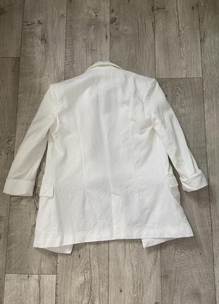 Базовый белый пиджак блейзер zara размер xs 429 фото