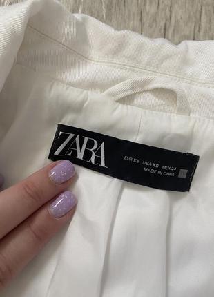 Базовый белый пиджак блейзер zara размер xs 426 фото