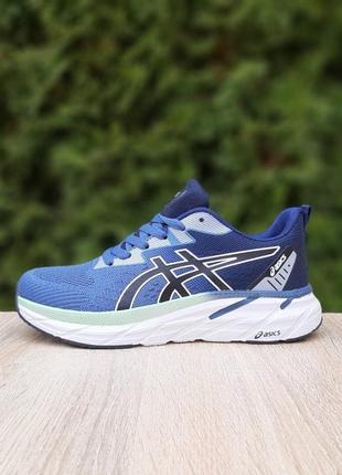 👟 кроссовки asics gel-excite 10 синие с салатовым / наложка bs👟