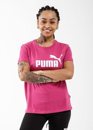 Жіноча футболка puma essentials logo tee оригінал1 фото