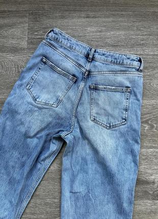 Стильные джинсы с разрезами внизу голубые new look anita long straight 36/s8 фото