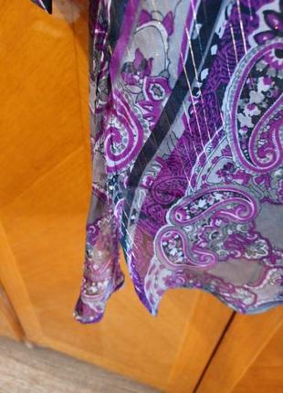 Новая шифоновая блузка рубашка туника люрексом р.20 от yours6 фото