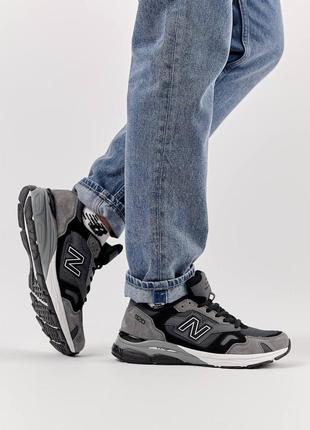 Мужские кроссовки в стиле new balance 92015122биленс / демисезонные / весенние, летние, осенние / спортивные / кожа, замша, сетка / черные, серые, белые