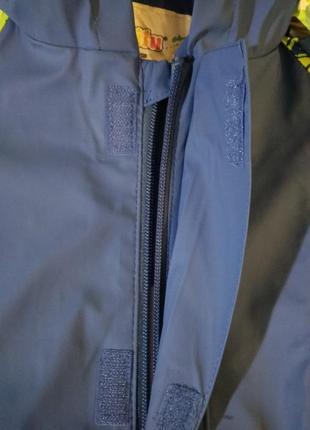 Непромокаемая куртка дождевик грязепруф без флиса lupilu6 фото