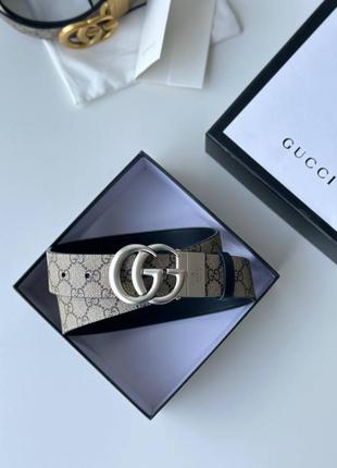 Кожаный ремень в стиле gucci