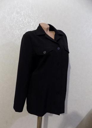 Пиджак удлиненный на пуговицах черный фирменный hennes размер 50