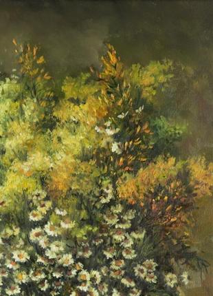 Картина маслом "польові квіти" 50х40 см, полотно на підрамнику, олія5 фото