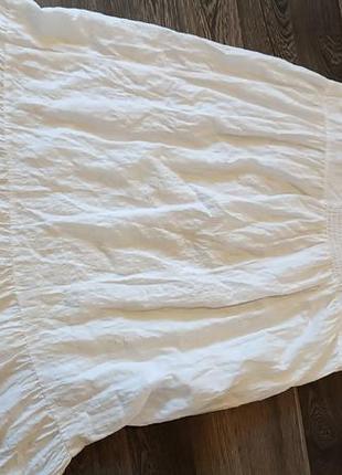 Красивое летнее платье макси в пол гатуральная ткань белая сарафан платье6 фото
