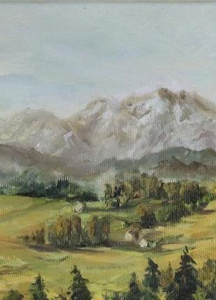 Картина маслом "лето в горах" 30×40 см, холст на подрамнике, масло3 фото