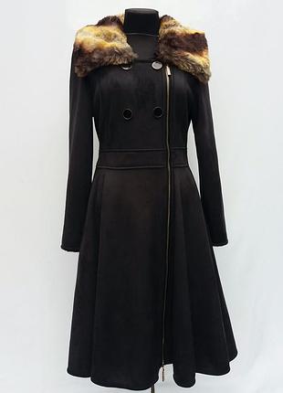 Boruoss. ексклюзивне довге пальто. замшева текстура. нове, р-ри s-xxl