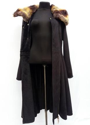 Boruoss. эксклюзивное длинное пальто. замшевая текстура. новое, р-ры s-xxl7 фото