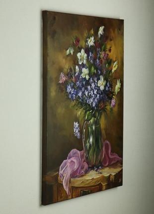 Картина маслом "весенний натюрморт" 60х45 см, холст на подрамнике, масло3 фото