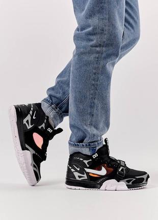 Мужские кроссовки в стиле nike air trainer 1 sp найк / демисезонные / весенние, летние, осенние / обувь / кожа / белые, черные, серые