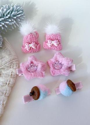 Подарочный набор.шапочки резинки, заколки. 6