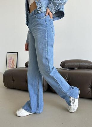 Модные джинсы палаццо женские5 фото