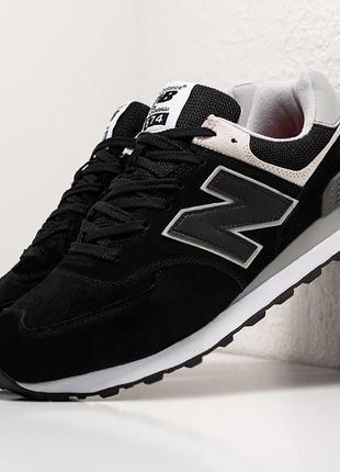 Кросівки new balance 574 чорно-білі