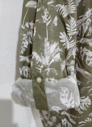 Рубашка типа гавайки в растительный принт2 фото