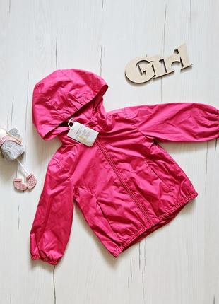Ветровка для девочки 74см, 9-12месяц, ovs, куртка-дождевик детская