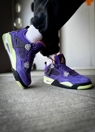 Кросівки nike air jordan 4 "paris violet"7 фото