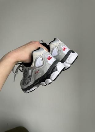 Чоловічі кросівки asics gel-nyc 8 white grey асікс білого з сірим кольорів4 фото