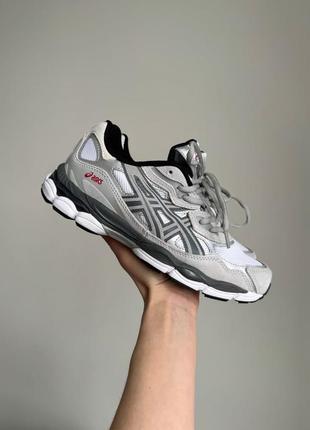 Чоловічі кросівки asics gel-nyc 8 white grey асікс білого з сірим кольорів