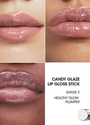 Питающий блеск для губ yves saint laurent candy glaze lip gloss stick shade 02 healthy glow plumper