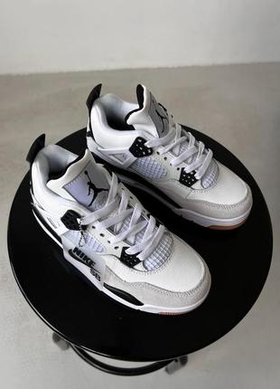 Кроссовки jordan 4 black white sb✔️6 фото