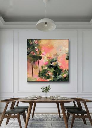 Картина цветочная абстракция. картина весна. размер 60х608 фото