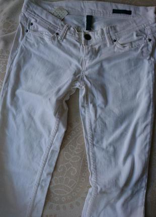 Белые джинсы заниженая талия3 фото