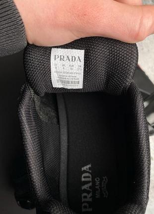 Мужские текстильные, черные, стильные кроссовки prada cloudbust black.  40-44 гг. 0869 ал демисезонн7 фото