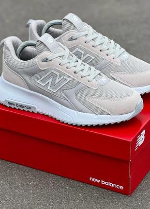 Кроссовки new balance светло-серые2 фото