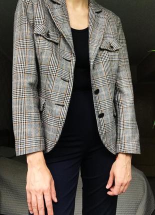 Шерстяной женский винтажный пиджак жакет canda2 фото