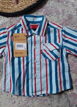 Котоновая рубашка для мальчика 3-х месяцев levi's (60 см)